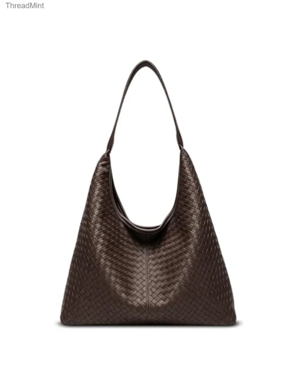 Woven Textured Vegan Leather Hobo Tote Bag Large Slouchy Purse